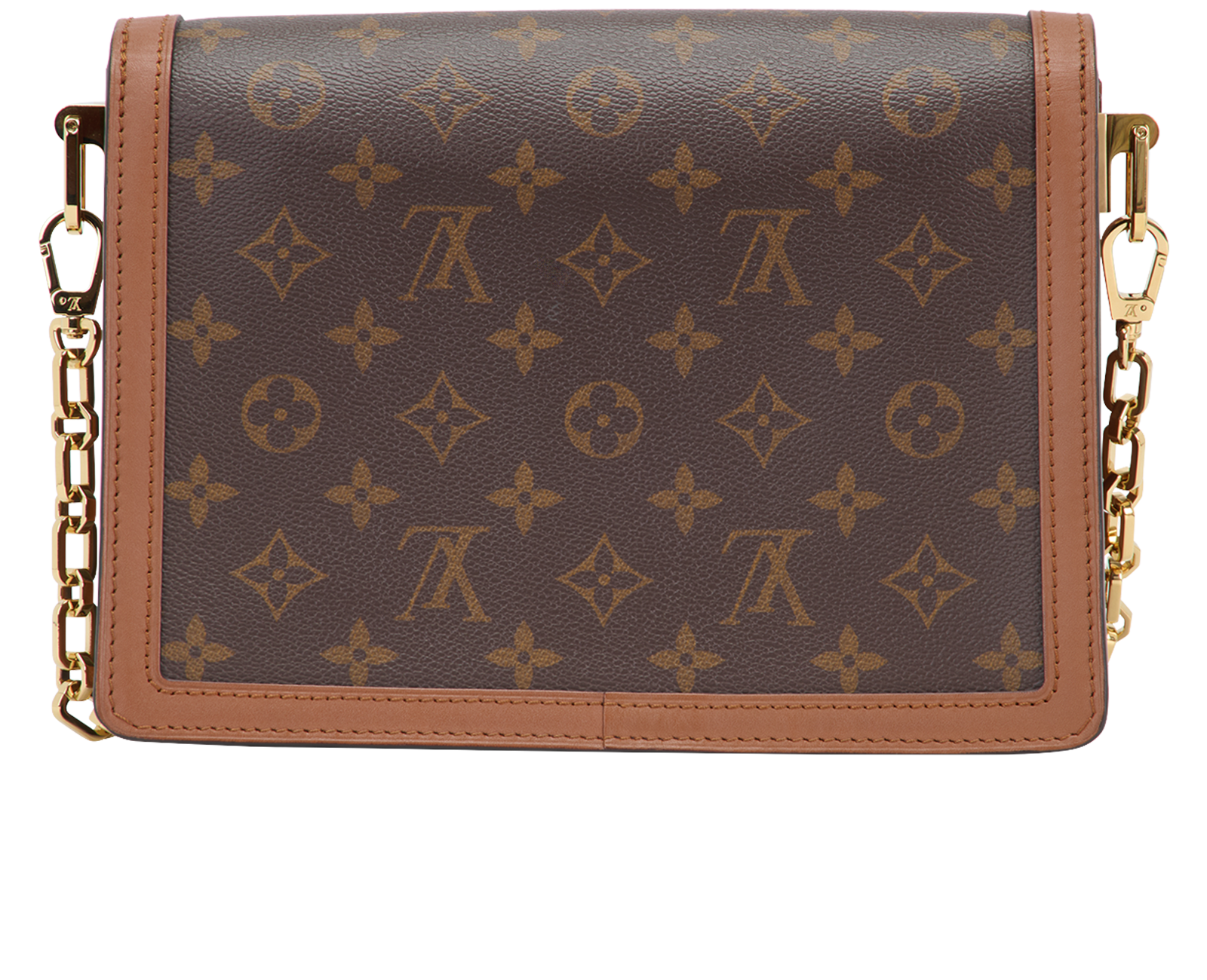 Dauphine MM, &pound;1,700, Handbags, Brown, Canvas, Back view